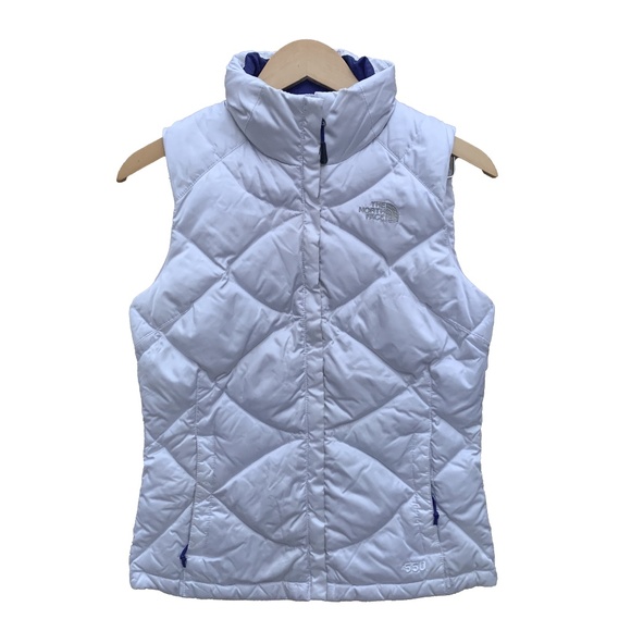 The North Face White Women's Extra Small Goose Down 550 Quilted Puffer Vest - Picture 1 of 14